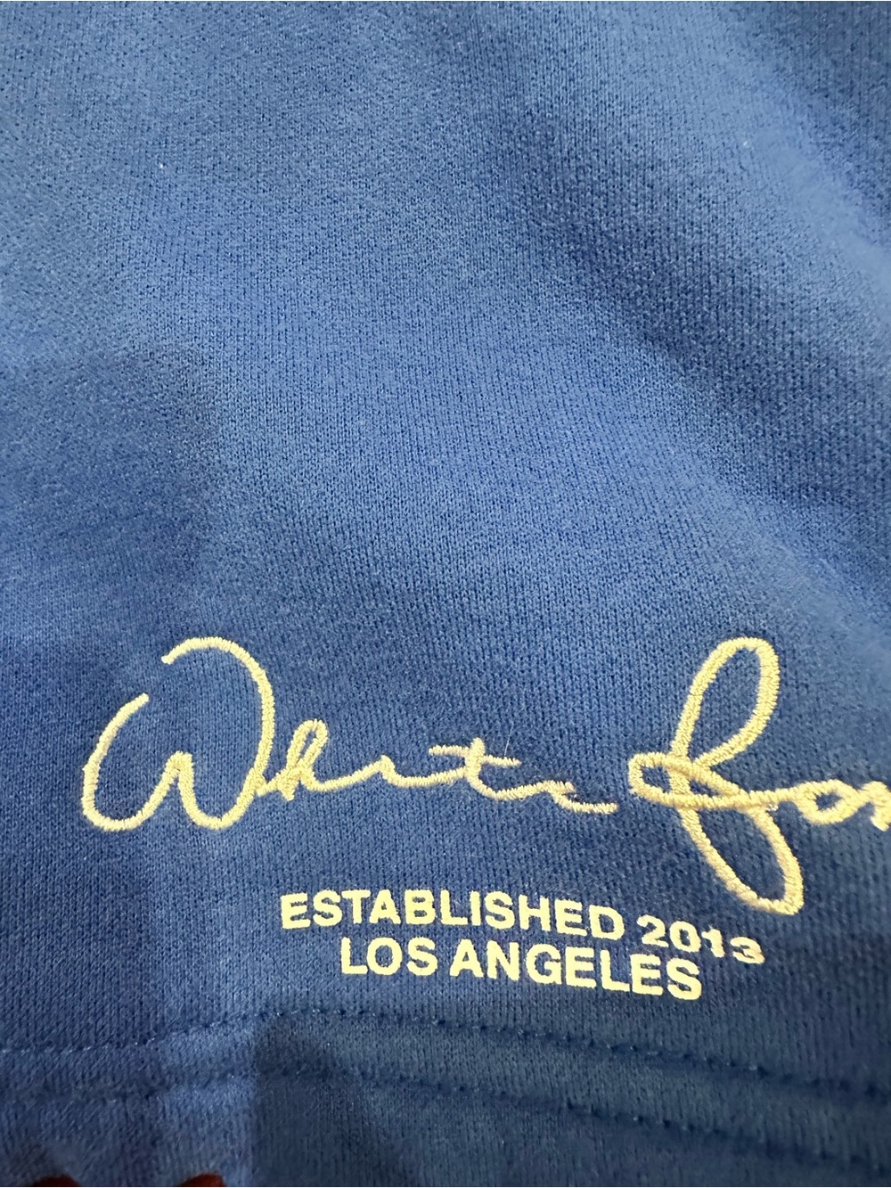 White Fox💙Signature Script Sweatshirt And Short Set Electric Blue (L top M bot) - Picture 2 of 6